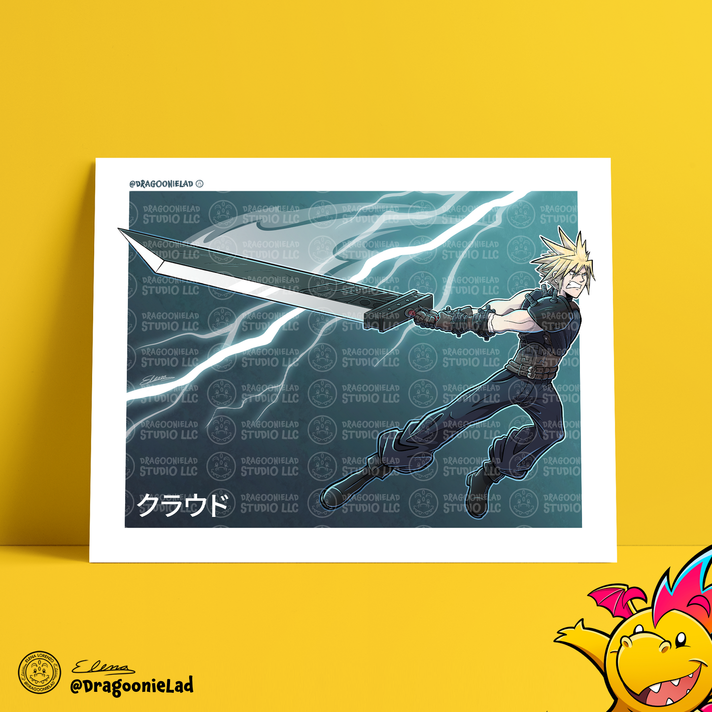 Cloud Strife Art Print