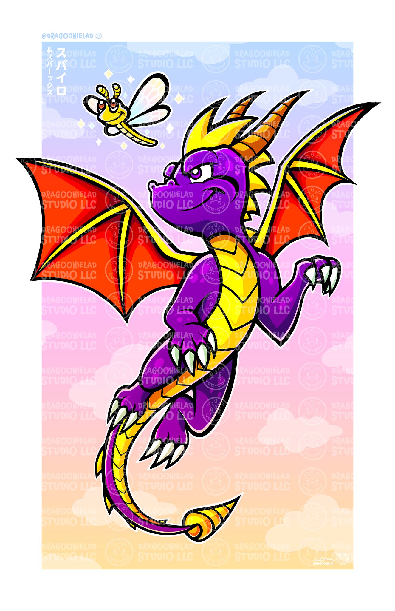 Spyro Art Print Design