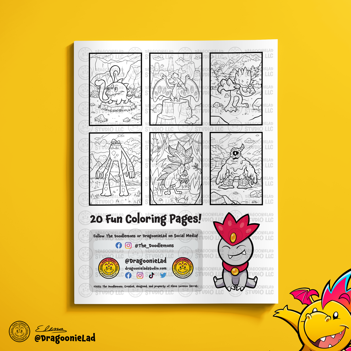 Monster Coloring Books Back