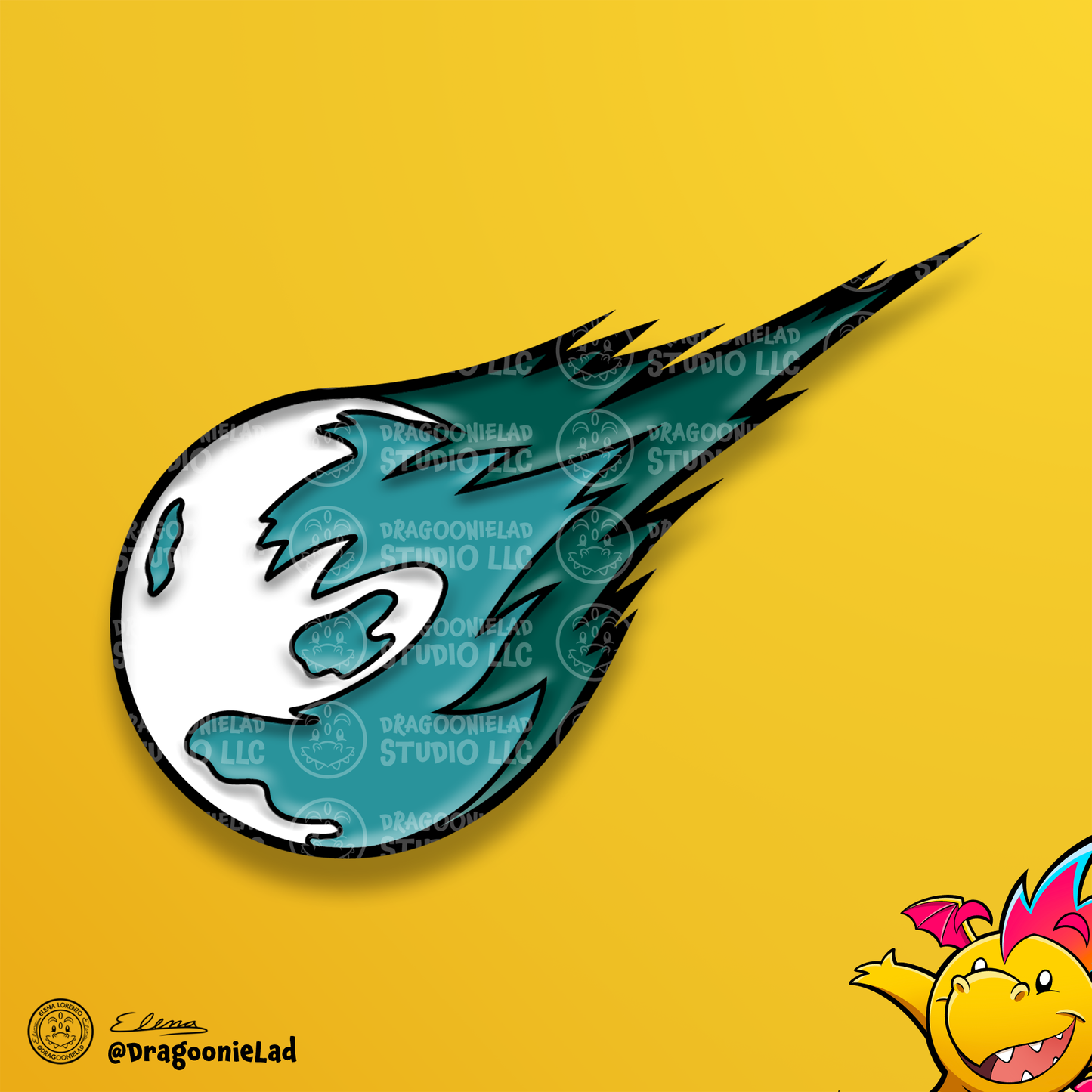 FF7 Meteor Pin Front