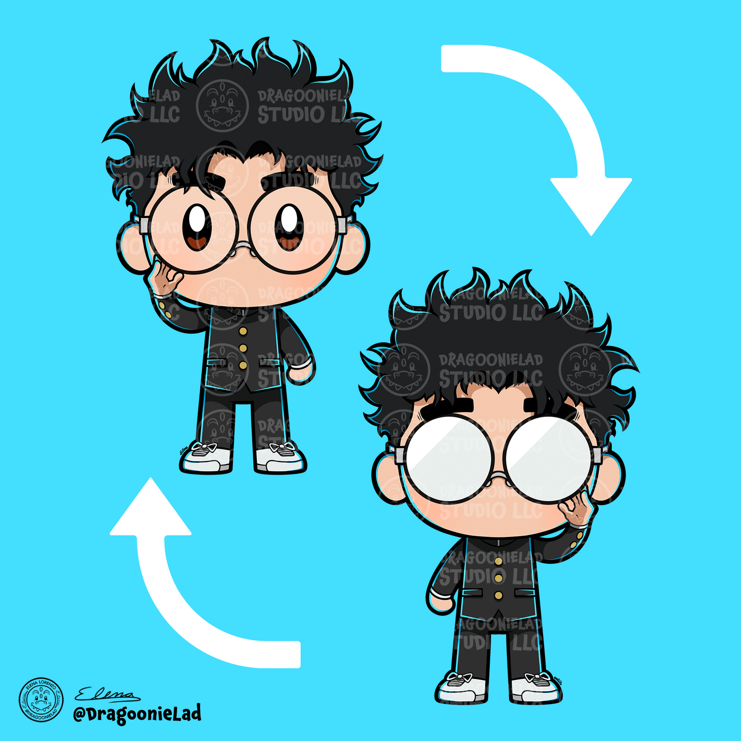 Dan Da Dan Standees Designs Okarun