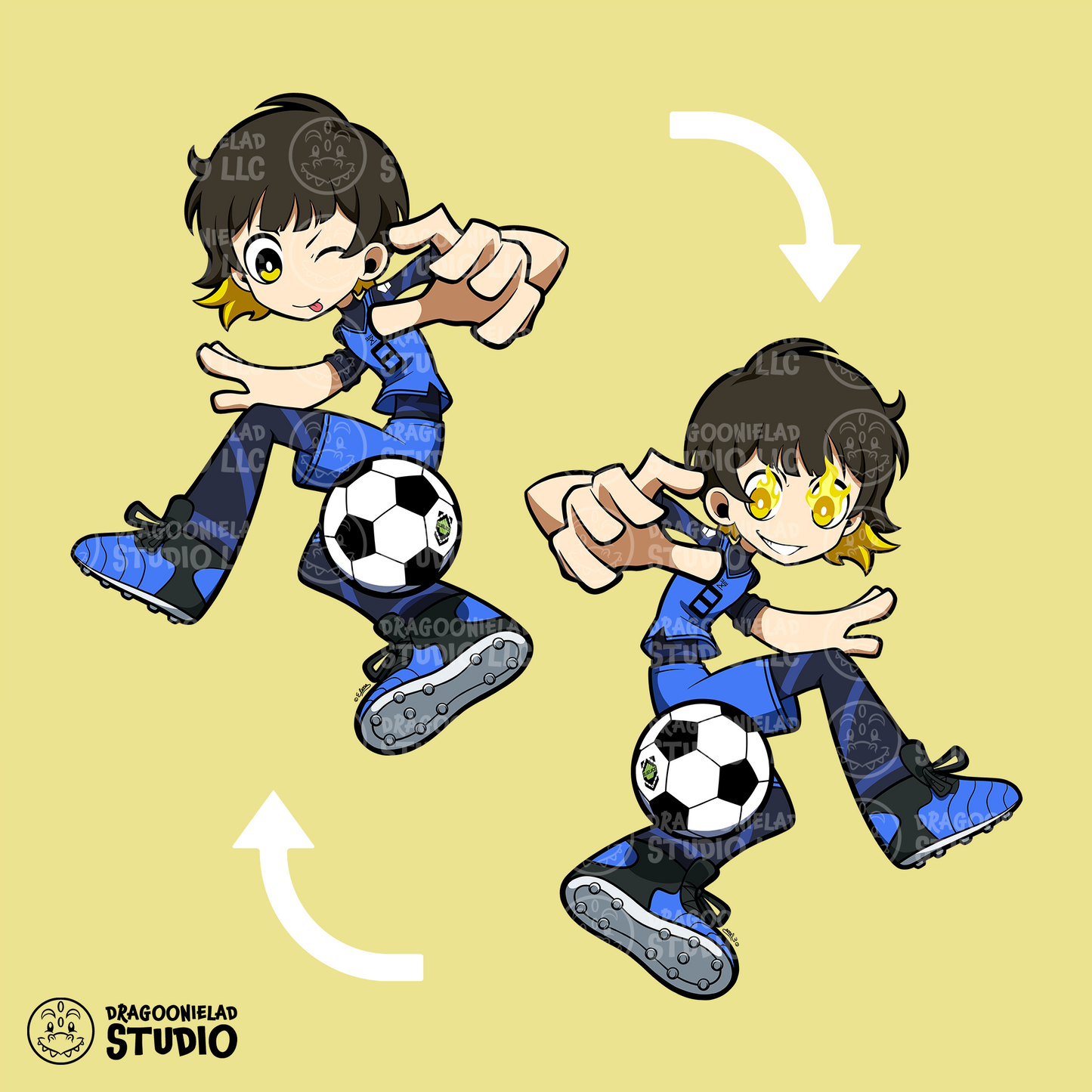Japan's Best Striker - Tactica Blue Lock Acrylic Standees