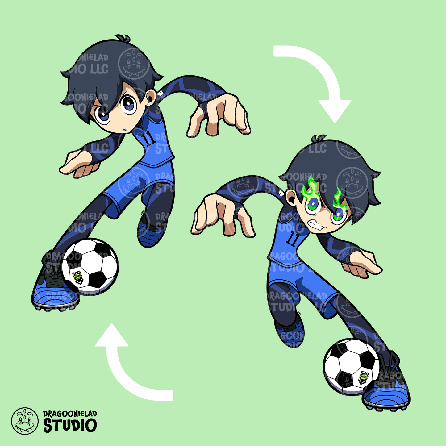 Japan's Best Striker - Tactica Blue Lock Acrylic Standees