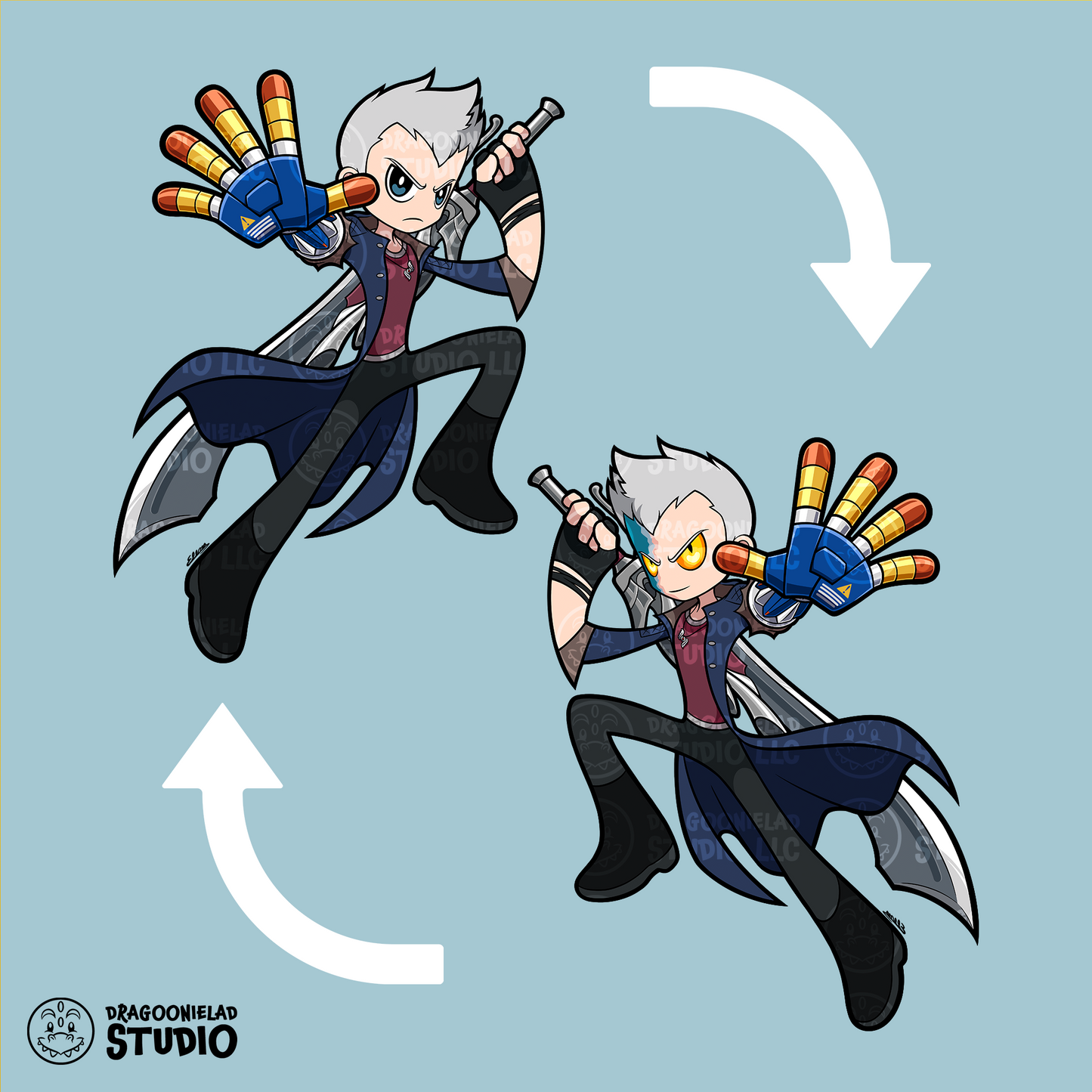Demon Hunters For Hire - MINI Tactica Devil May Cry Acrylic Standees