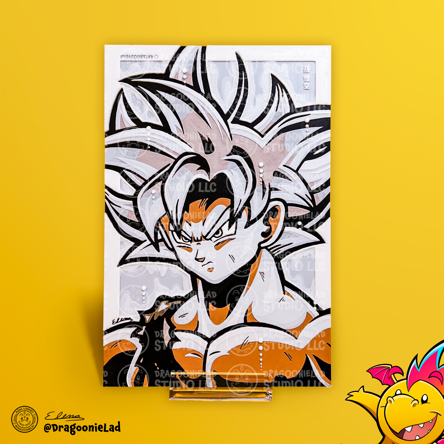 Ultra Instinct Goku Dragon Ball Z 3D Printed Art