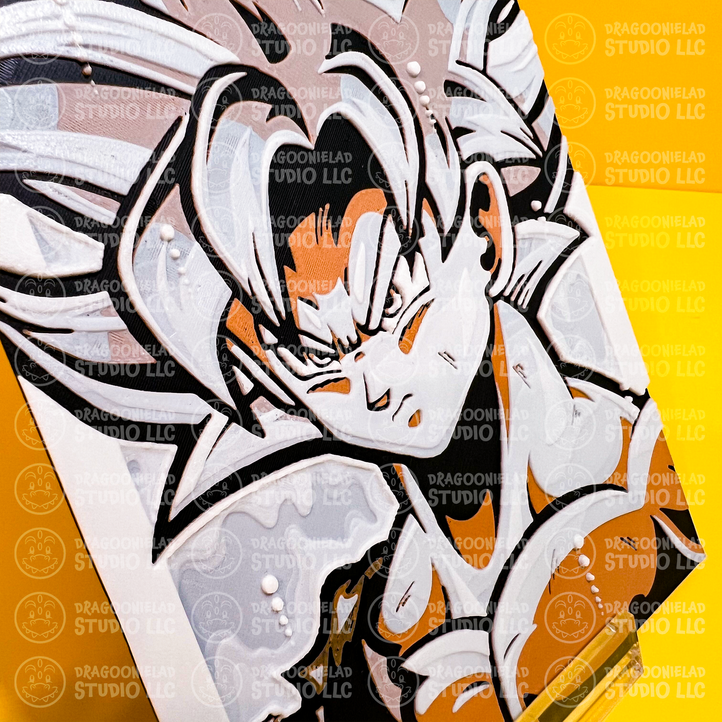 Ultra Instinct Goku Dragon Ball Z 3D Printed Art Side