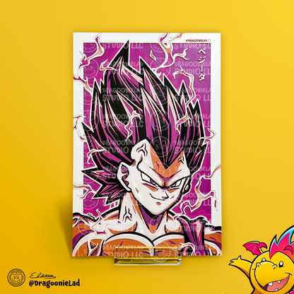 Ultra Ego Vegeta Dragon Ball Z 3D Printed Art