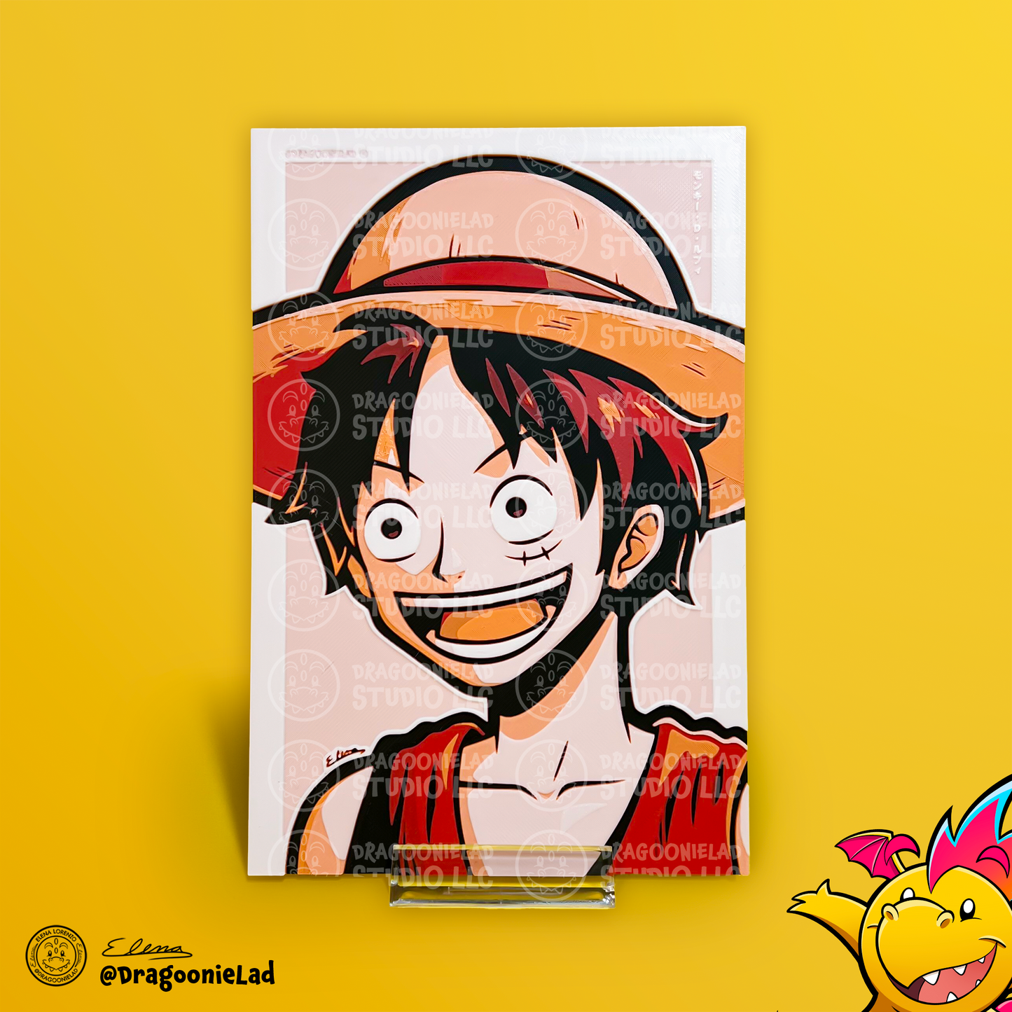 One Piece 3D Printed Art Luffy