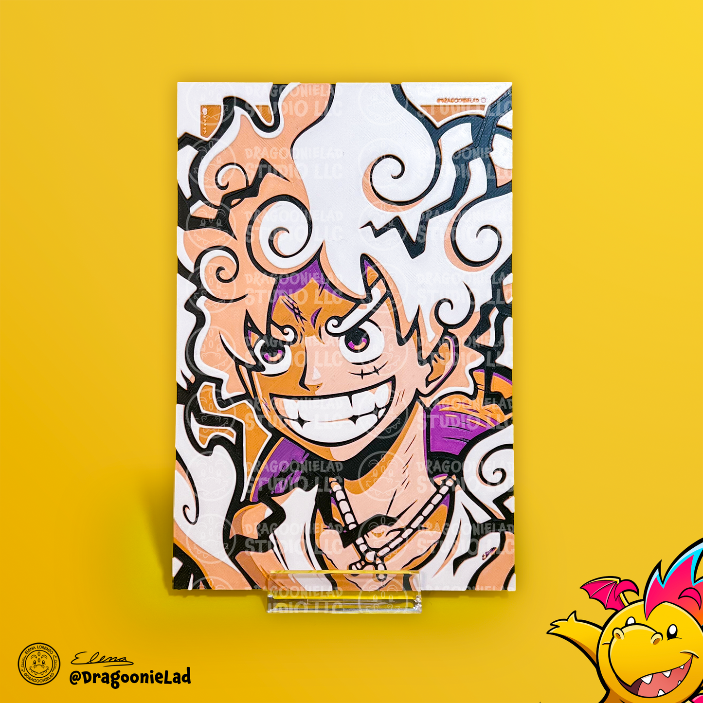 One Piece 3D Printed Art Gear 5 Luffy