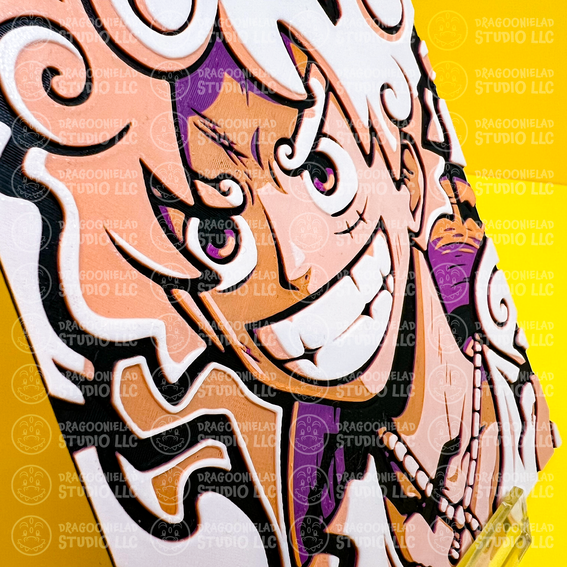 One Piece 3D Printed Art Gear 5 Luffy Side