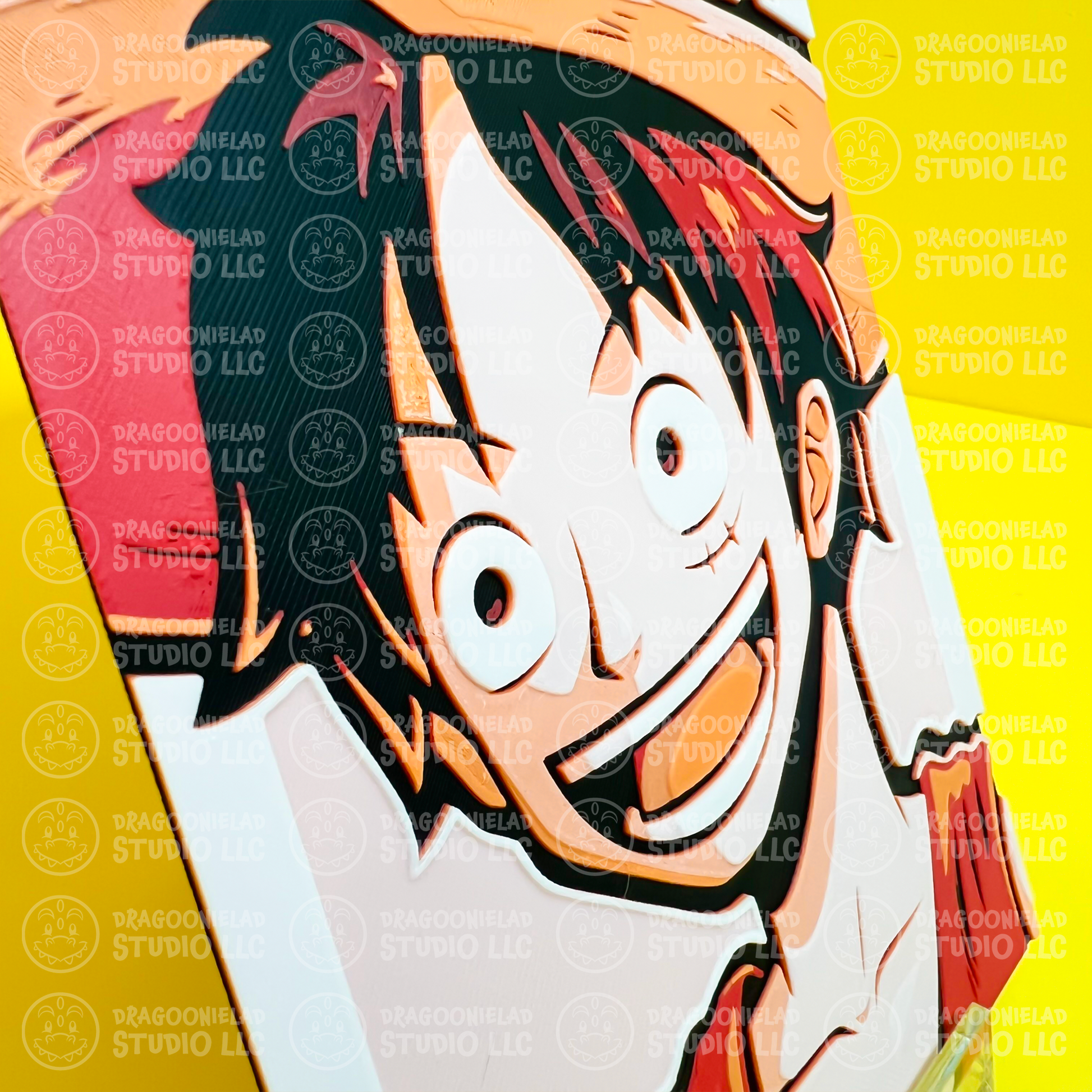 One Piece 3D Printed Art Luffy Side