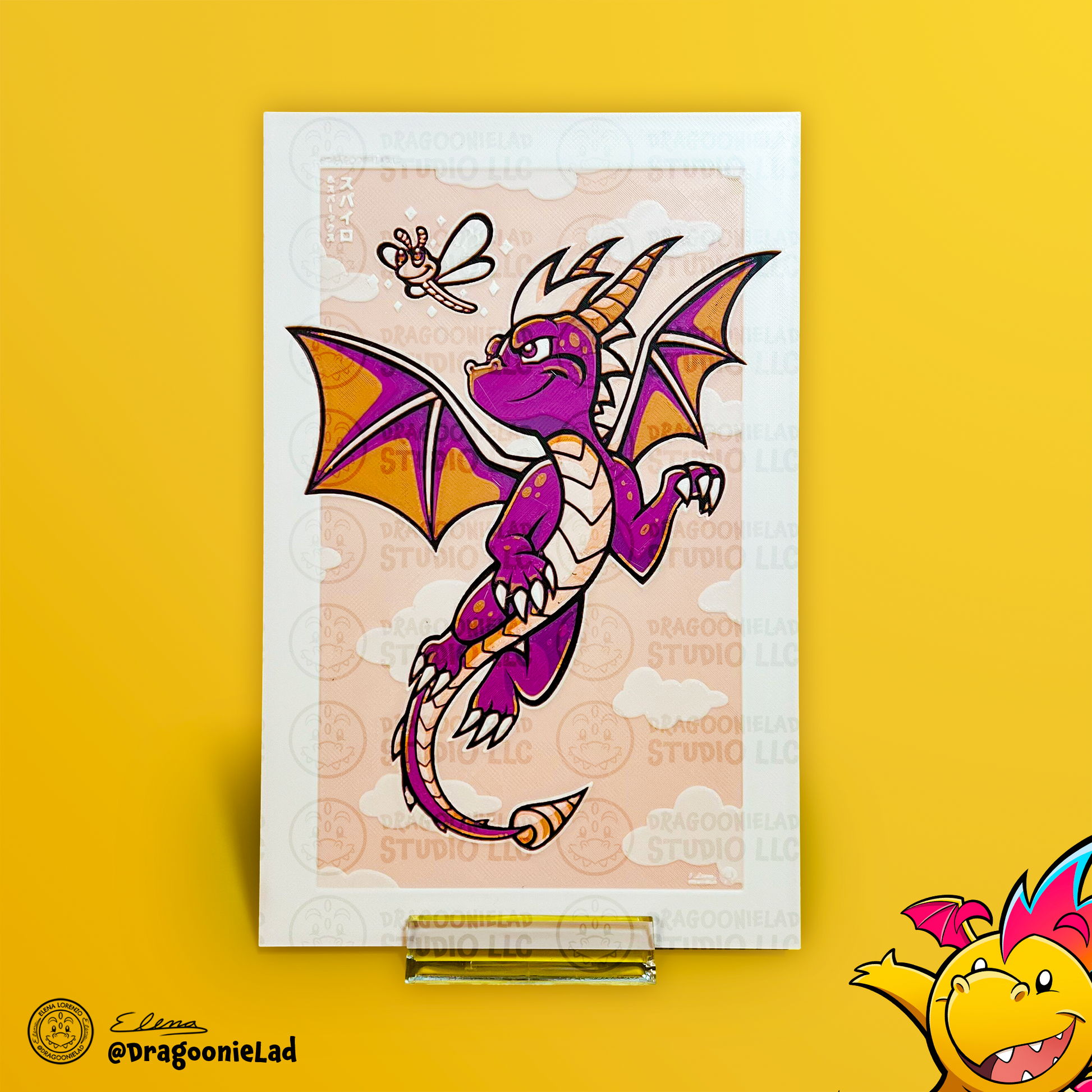 Spyro 3D Printed Art