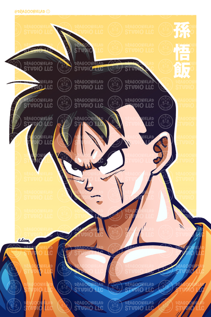 Future Gohan Art Print Design