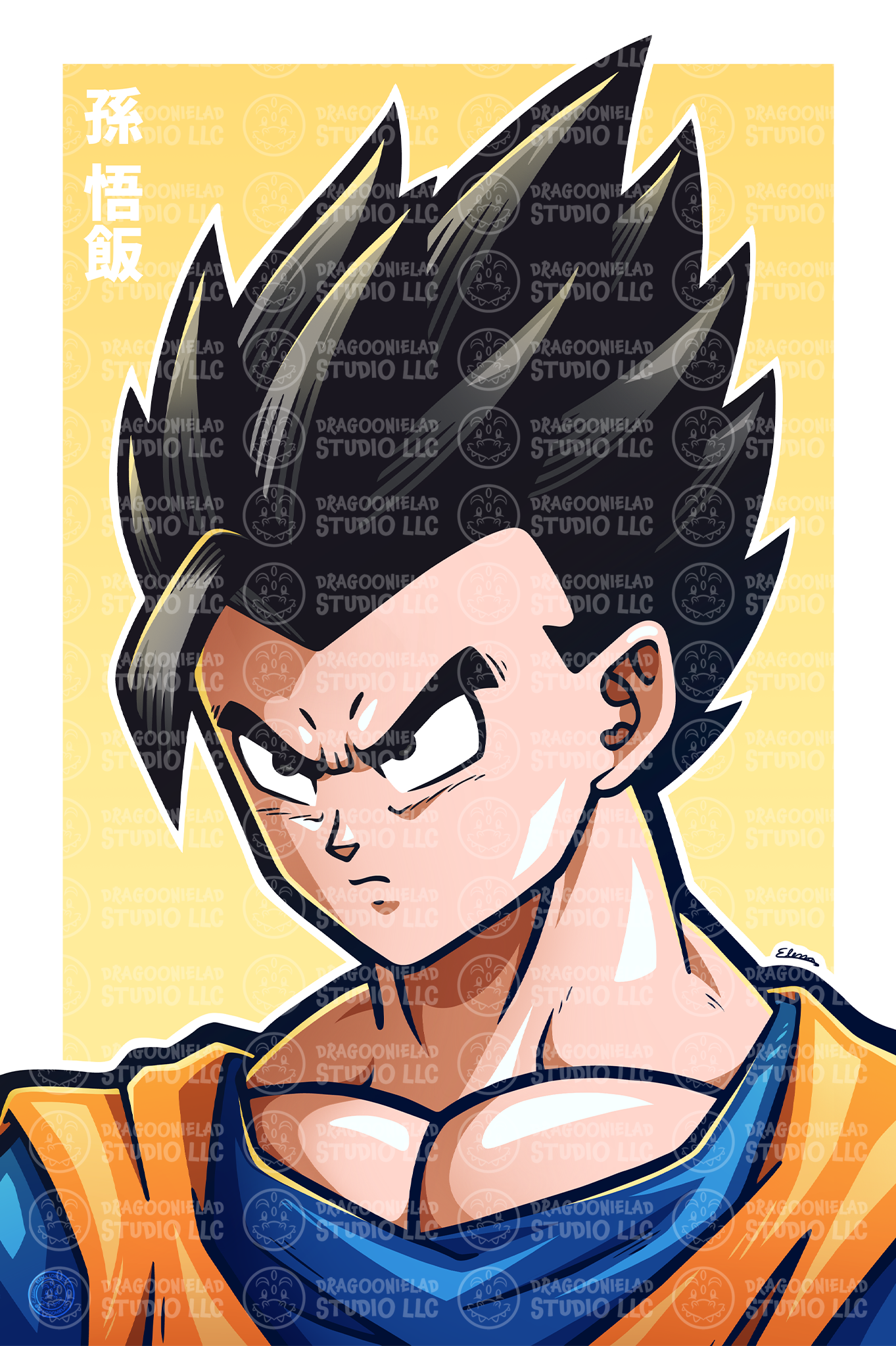 Mystic Gohan Art Print Design