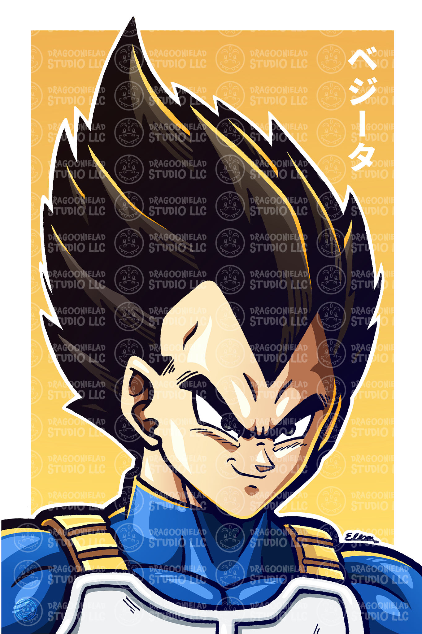 Vegeta Art Print Design