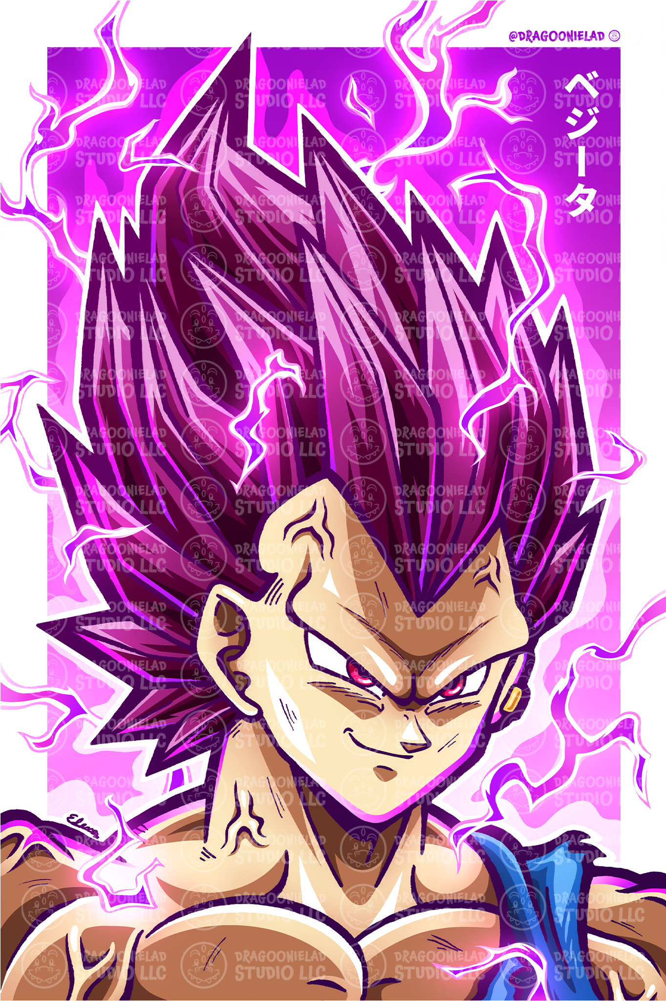 Ultra Ego Vegeta Art Print Design
