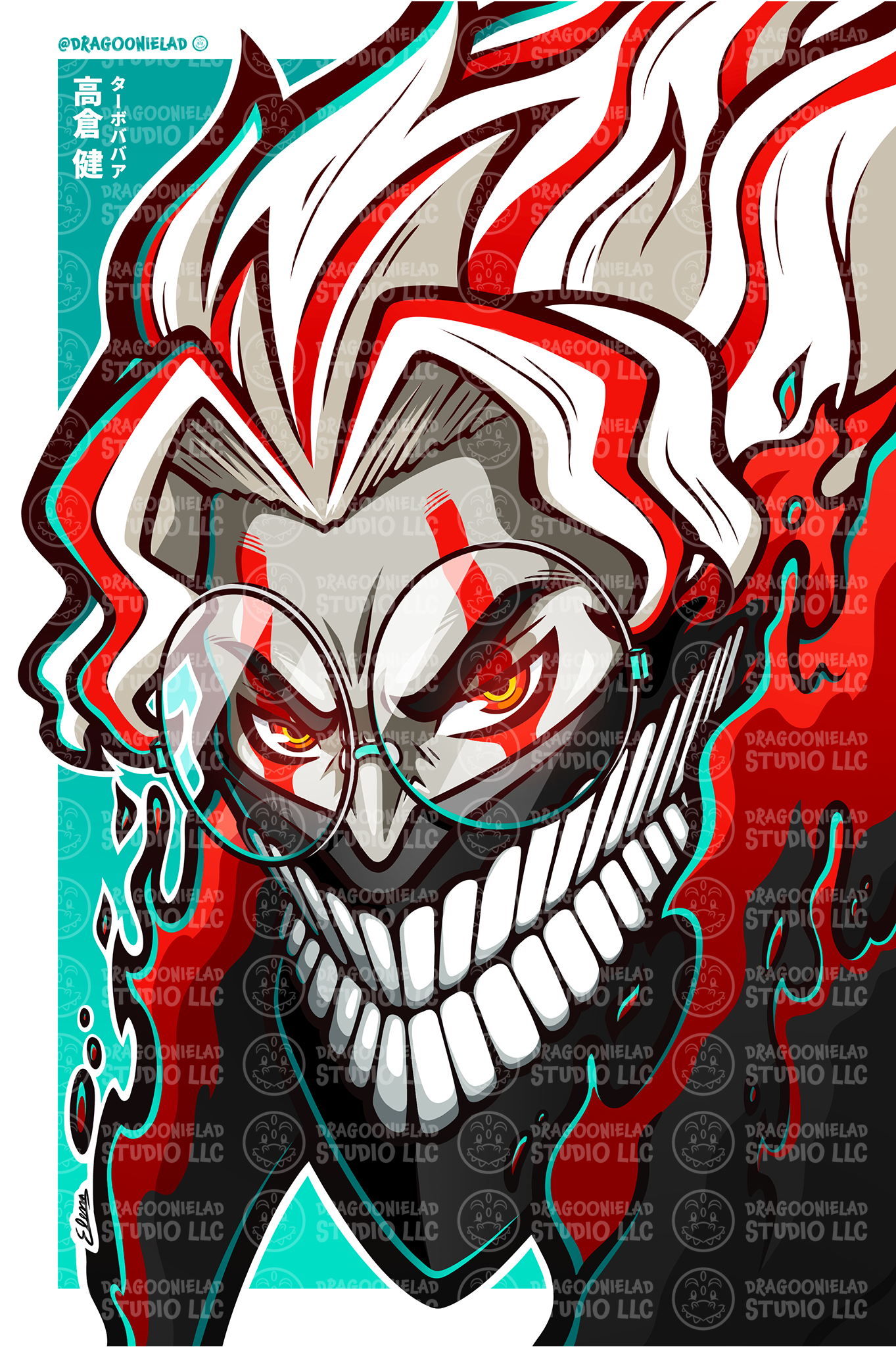 Turbo Okarun Art Print Design