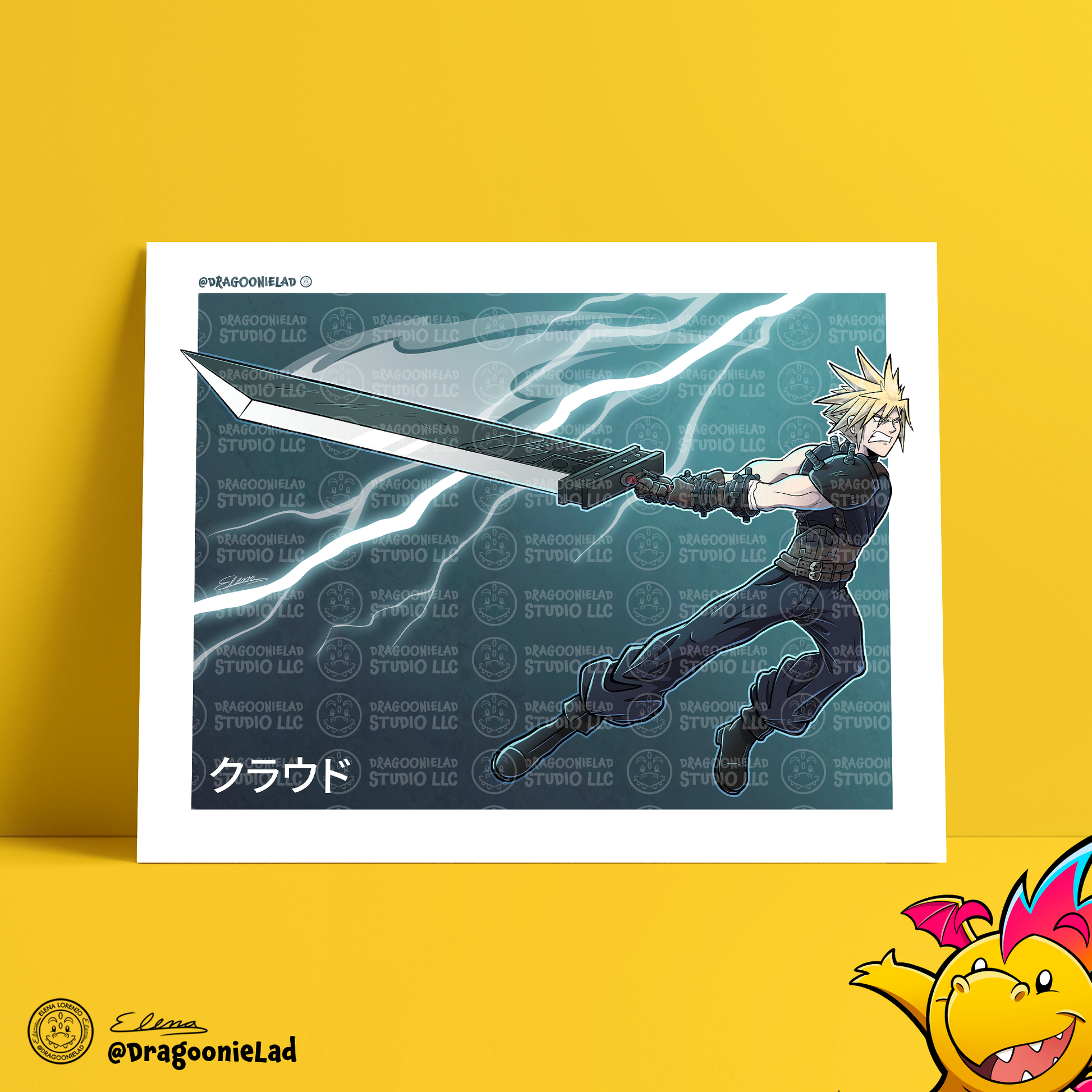 Cloud Strife Art Print