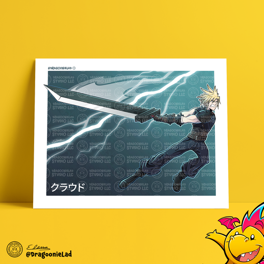 Cloud Strife Art Print