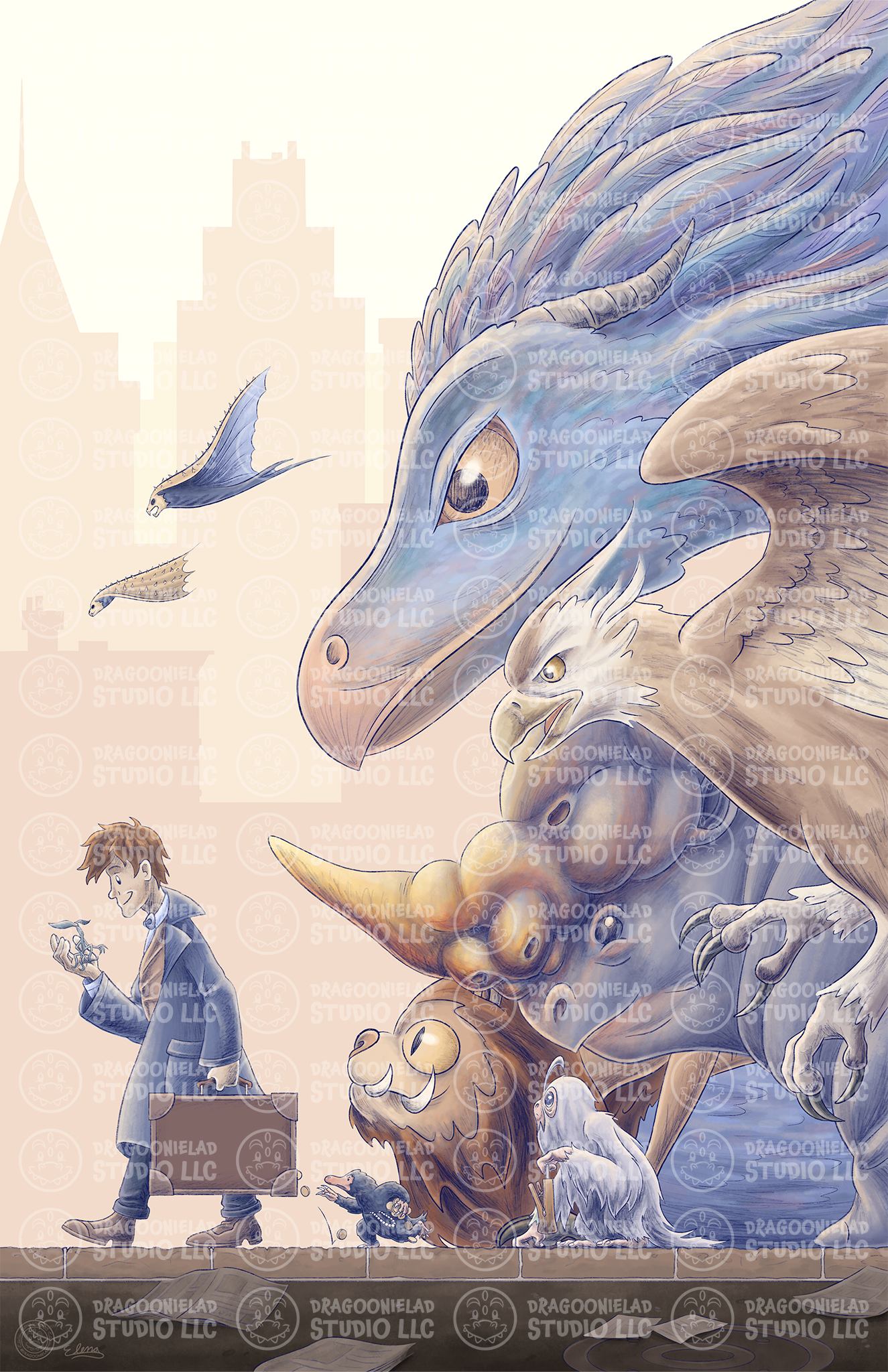 Fantastic Beasts Art Print Design