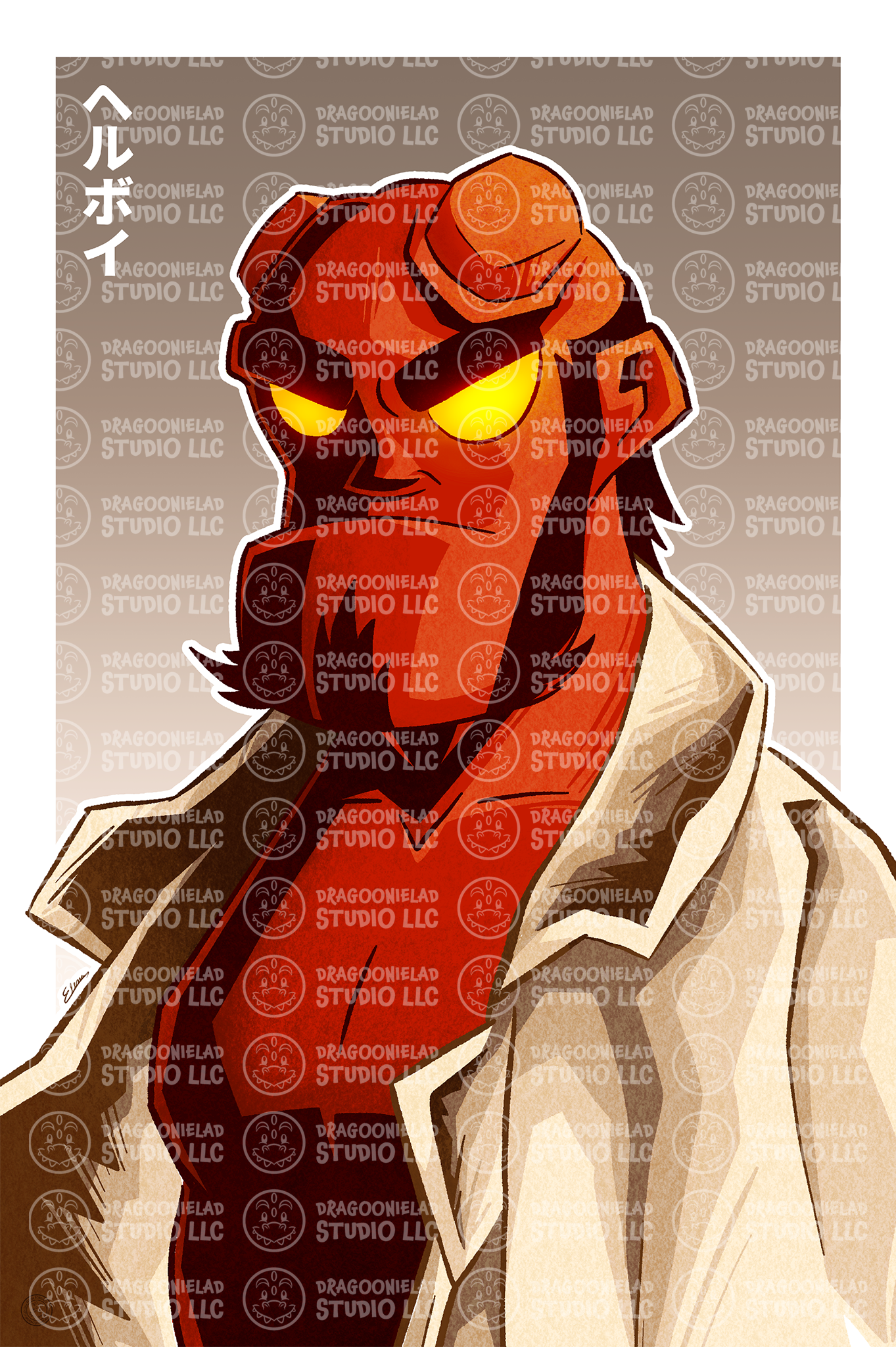Hellboy Art Print Design