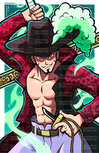 Dracule Mihawk Art Print Design