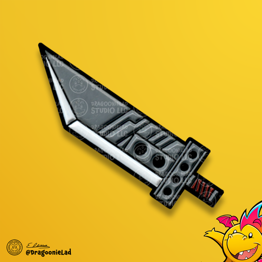 Buster Sword Enamel Pin Front