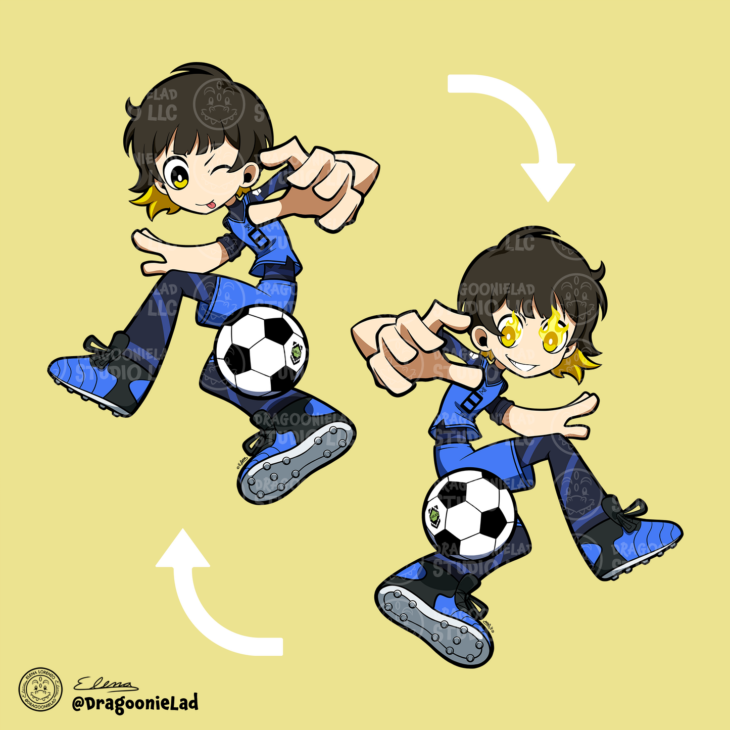 P5 Tactica Blue Lock Charms Bachira