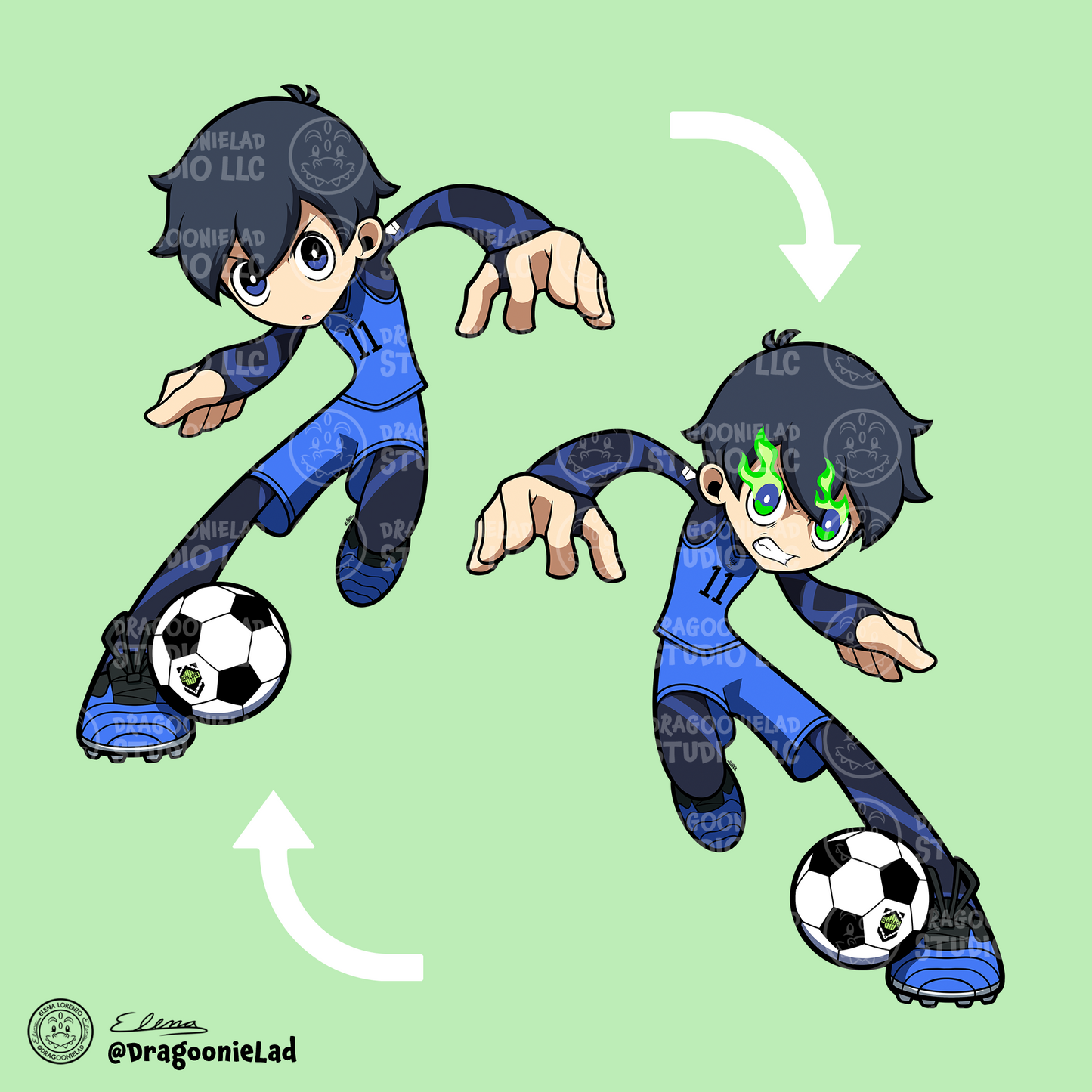 P5 Tactica Blue Lock Charms Isagi