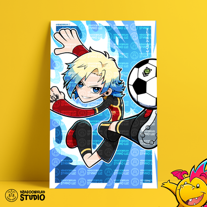 The Blue Rose Of Soccer - Tactica Art Print