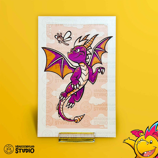 The Purple Dragon - Spyro 3D Printed Art