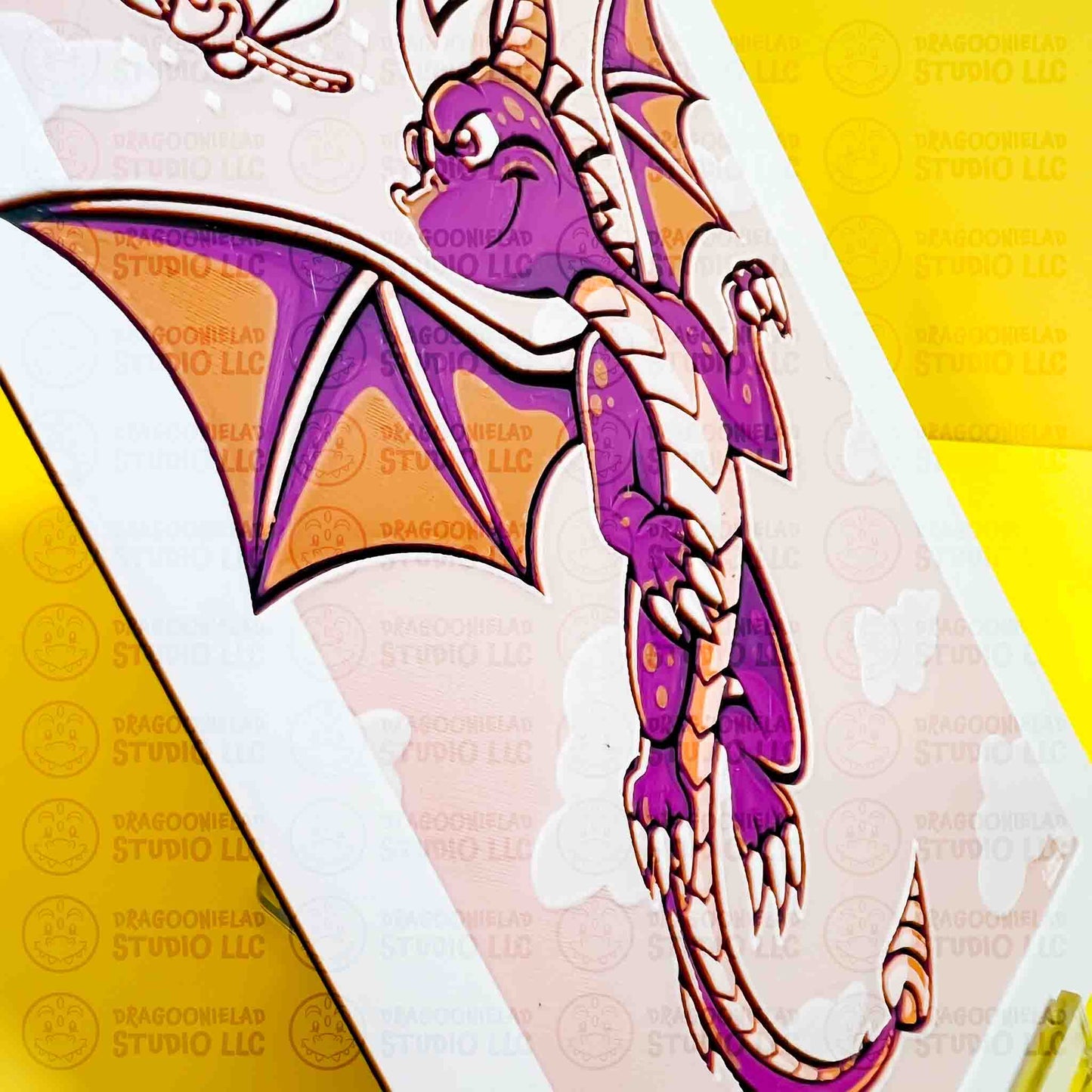 The Purple Dragon - Spyro 3D Printed Art