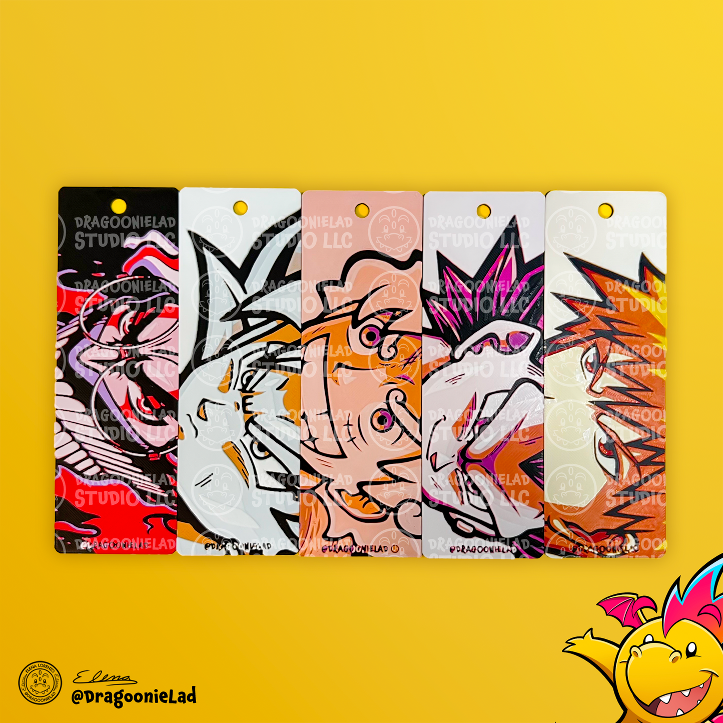 Anime Bookmarks - Anime 3D Printed Art