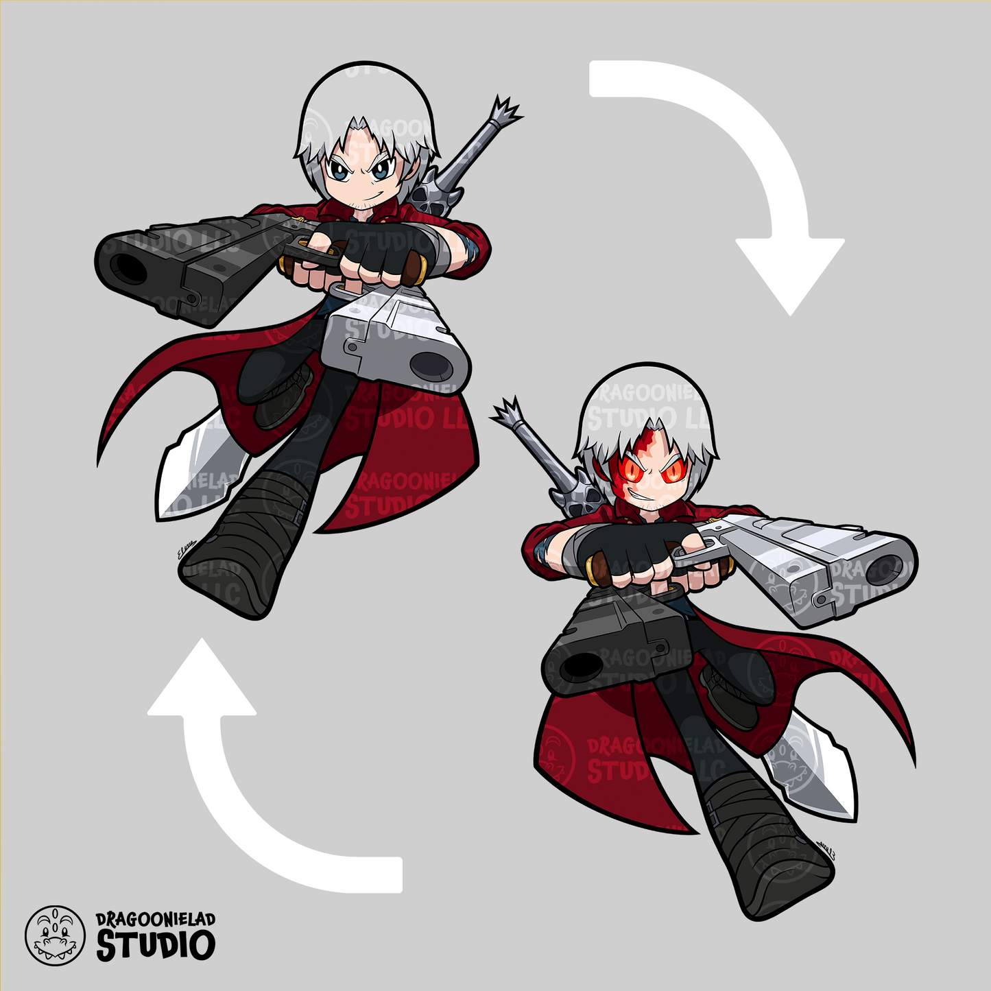 Demon Hunters For Hire - MINI Tactica Devil May Cry Acrylic Standees