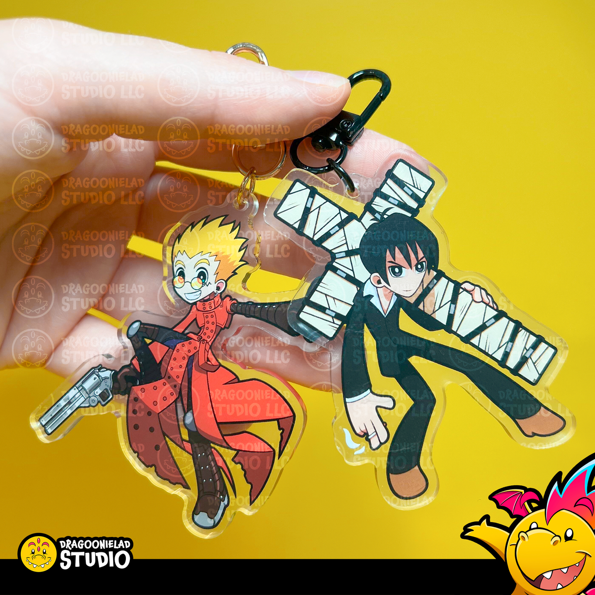 The Humanoid Typhoon & The Punisher - Tactoonies Trigun Keychain/Charm