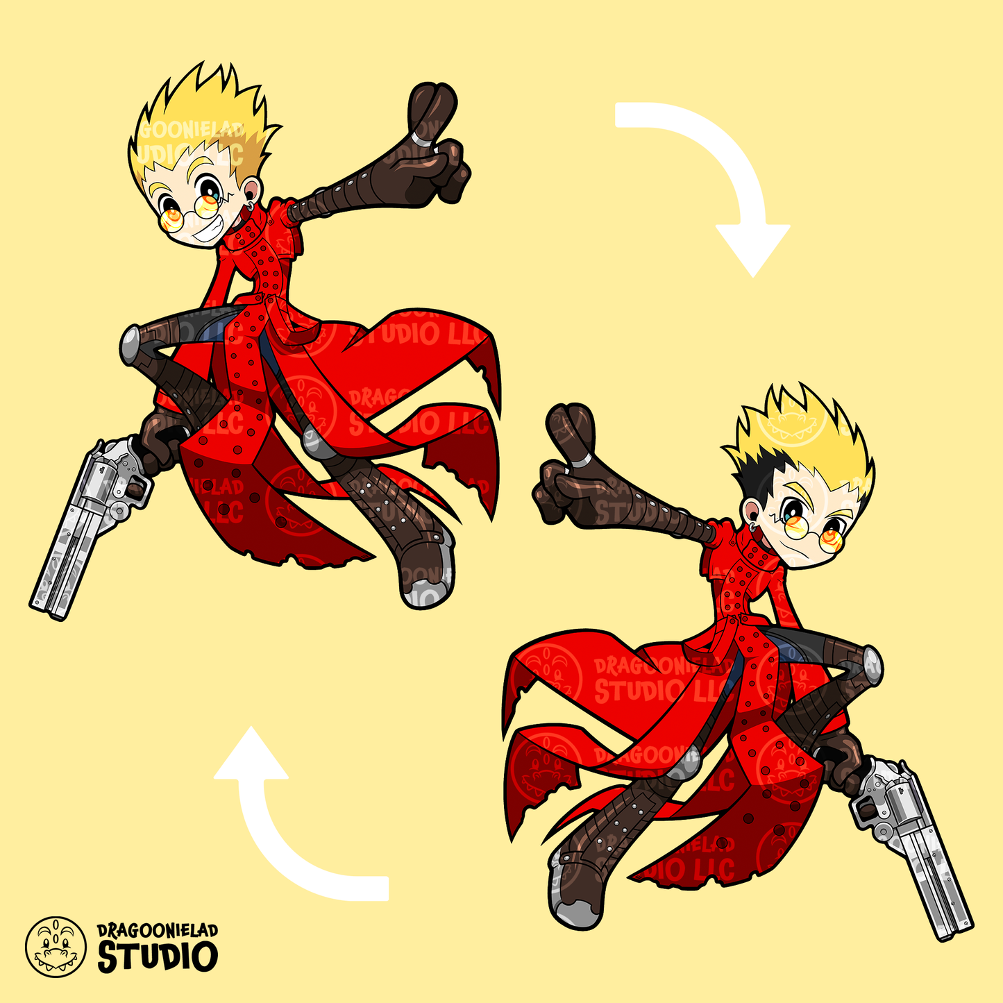 The Humanoid Typhoon - Tactica Trigun Keychain/Charm