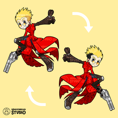 The Humanoid Typhoon - Tactica Trigun Keychain/Charm