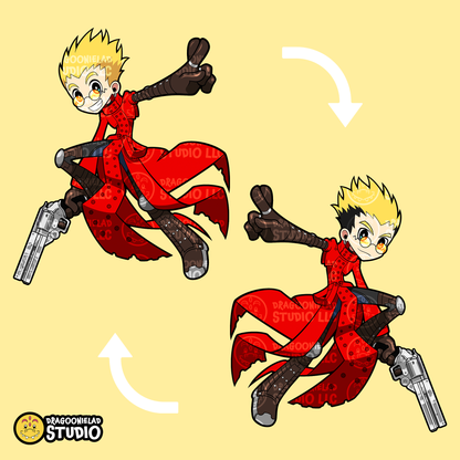 The Humanoid Typhoon - Tactoonies Trigun Acrylic Standee