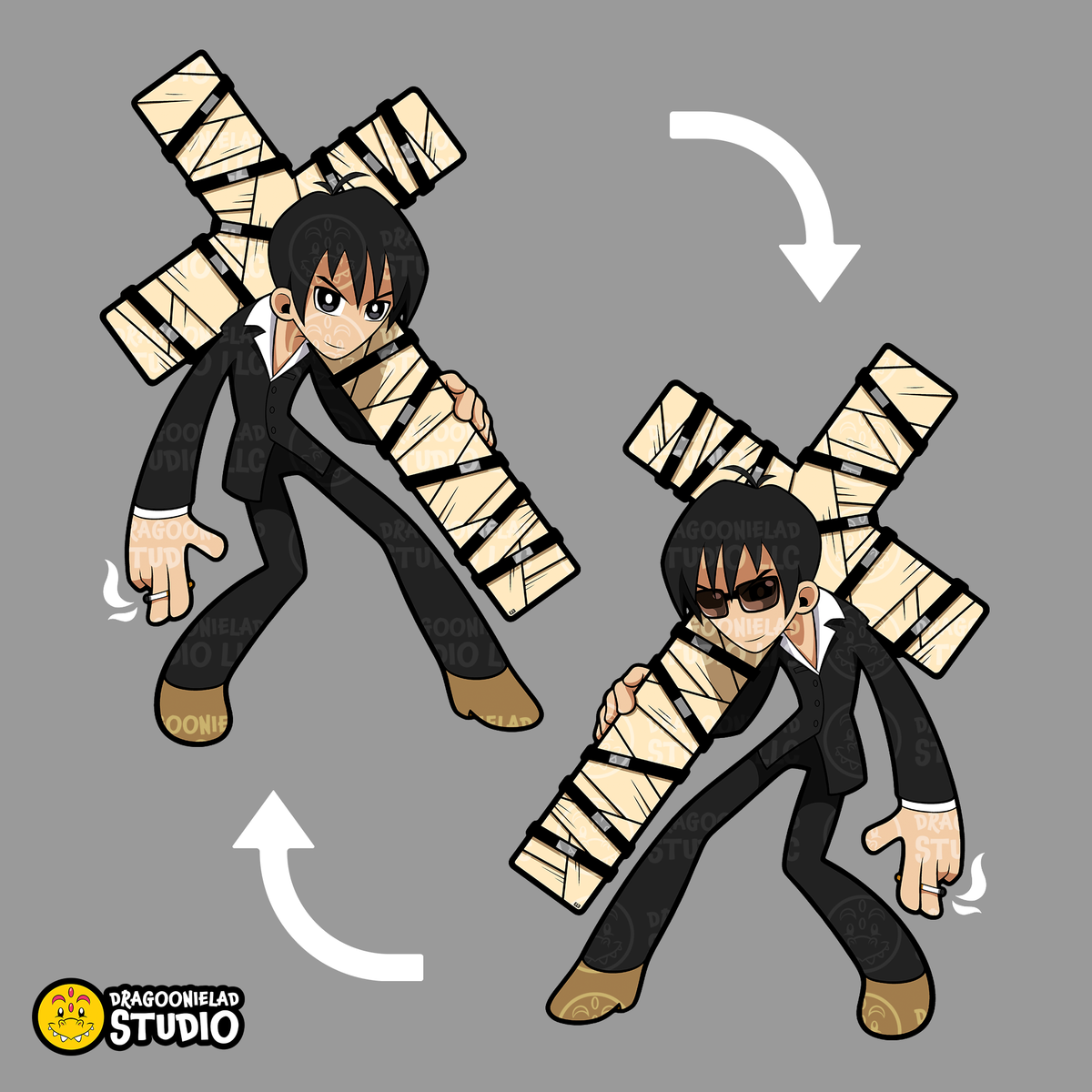 The Humanoid Typhoon - Tactoonies Trigun Acrylic Standee
