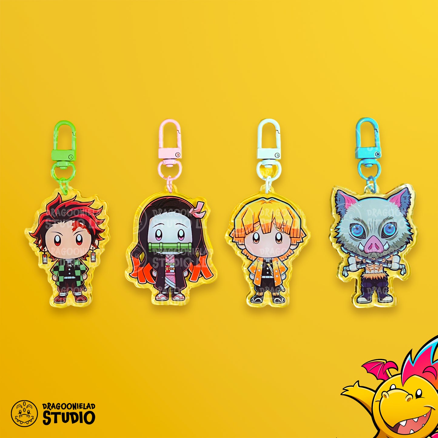 Taisho Era Demon Hunters - Chibi Demon Slayer Keychains/Charms