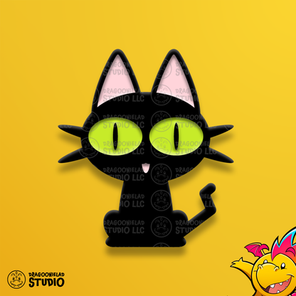 Kuroneko Cat - Soft Enamel Pin